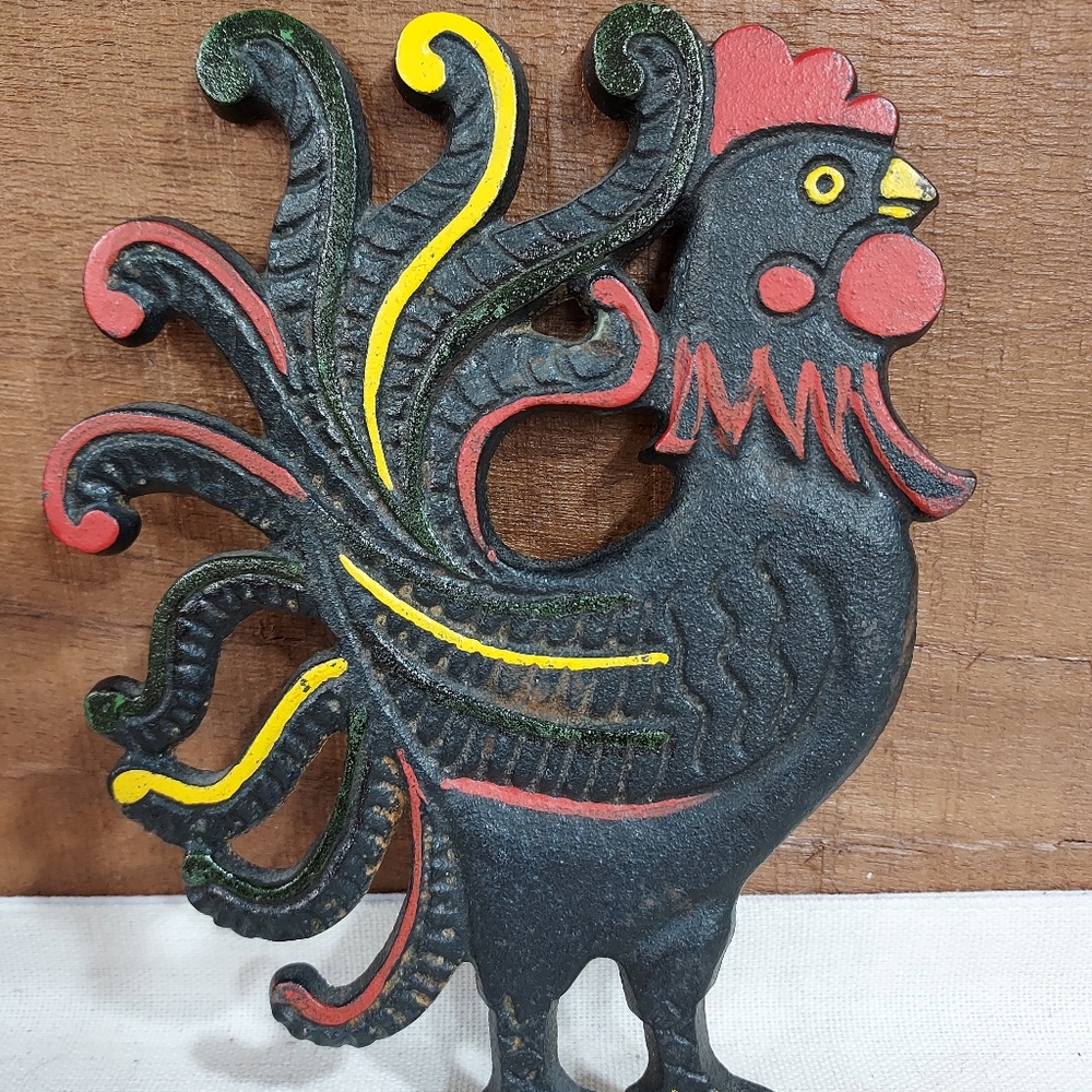 Vintage 1960 Wilton Cast Iron Rooster